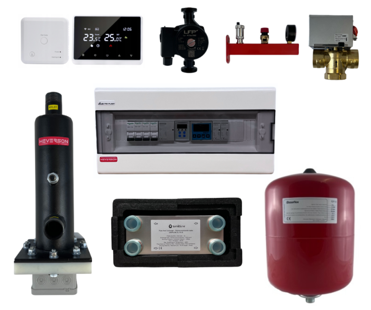 kocioł dwufunkcyjny Heverson 15 kW efektywne ekologiczne ogrzewanie domu, energooszczędny system 15 kW, kocioł do centralnego ogrzewania i ciepłej wody 15 kW, dwufunkcyjny system do domu, ogrzewanie Heverson 15 kW, zestaw montażowy do kotła 15 kW