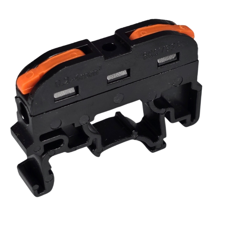 SZYBKOZŁĄCZKA ELEKTRYCZNA CZARNA TAC KV121BL 1-TOROWA – kompaktowa złączka instalacyjna do przewodów jednodrutowych i elastycznych, bezpieczne i trwałe połączenia kabli, alternatywa dla kostek elektrycznych.