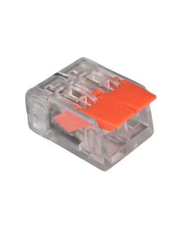 Szybkozłączka elektryczna TAC PCT222-412 2-TOROWA – kompaktowa złączka do podłączenia 2 przewodów jednodrutowych i elastycznych, zapewniająca bezpieczne, trwałe połączenia i nowoczesną alternatywę dla kostek elektrycznych.