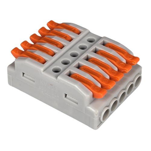 Szybkozłączka elektryczna przelotowa TAC SPL5 – kompaktowa złączka instalacyjna do przewodów jednodrutowych i elastycznych, zapewniająca bezpieczne i trwałe połączenia kabli, stanowiąca nowoczesną alternatywę dla tradycyjnych kostek elektrycznych.