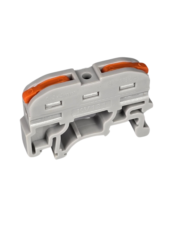 Szybkozłączka elektryczna szara TAC KV121G 1-torowa – kompaktowa złączka do przewodów jednodrutowych i elastycznych, zapewniająca bezpieczne, trwałe połączenia kabli, łatwy montaż i praktyczną alternatywę dla tradycyjnych kostek.