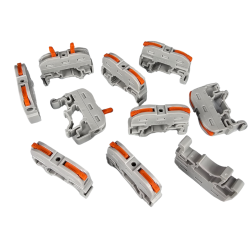 Szybkozłączka elektryczna szara TAC KV121G 1-torowa – kompaktowa złączka do przewodów jednodrutowych i elastycznych, zapewniająca bezpieczne, trwałe połączenia kabli, łatwy montaż i praktyczną alternatywę dla tradycyjnych kostek.