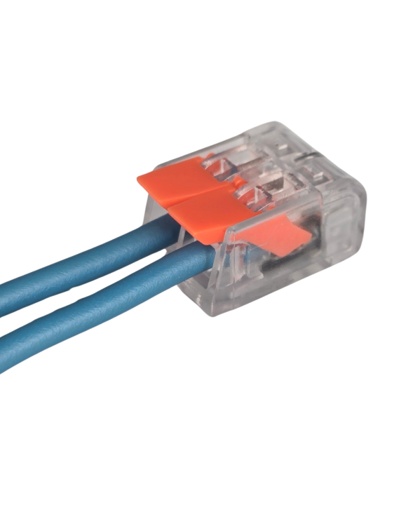 Szybkozłączka elektryczna TAC PCT222-412 2-TOROWA – kompaktowa złączka do podłączenia 2 przewodów jednodrutowych i elastycznych, zapewniająca bezpieczne, trwałe połączenia i nowoczesną alternatywę dla kostek elektrycznych.