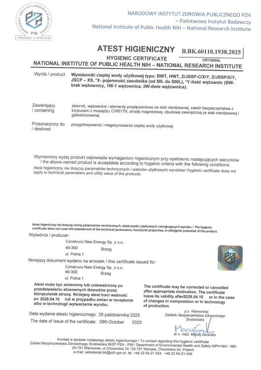 Zasobnik CWU HEVERSON HWT 200L z dwoma wężownicami ze stali nierdzewnej – bojler do ciepłej wody użytkowej, wysoka jakość, energooszczędny podgrzewacz wody, zbiornik pionowy 200 litrów