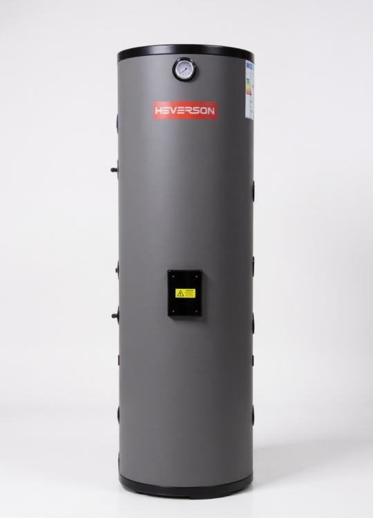 Zasobnik CWU HEVERSON HWT 200L z dwoma wężownicami ze stali nierdzewnej – bojler do ciepłej wody użytkowej, wysoka jakość, energooszczędny podgrzewacz wody, zbiornik pionowy 200 litrów