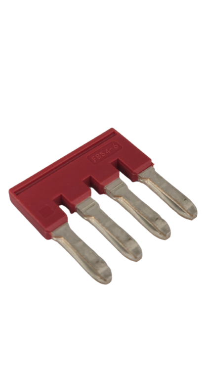 Mostek wtykowy 4-torowy – kompaktowe rozwiązanie do mostkowania obwodów w złączkach i szybkozłączkach elektrycznych. Zapewnia szybkie, bezpieczne i trwałe połączenia oraz porządek w instalacji, stanowiąc alternatywę dla mostkowania przewodami.