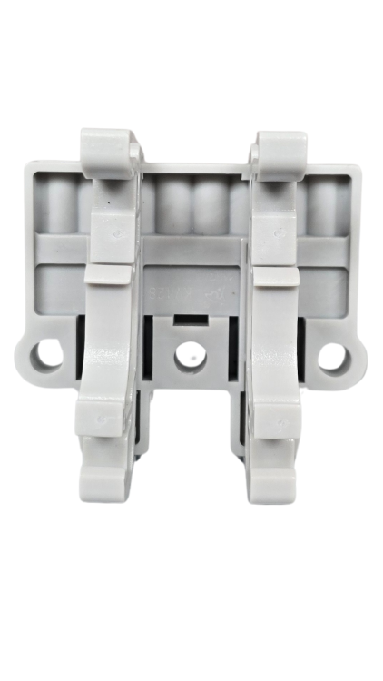 Szybkozłączka elektryczna KV4208 – przelotowy rozgałęźnik na szynę DIN 2/8, kompaktowa, beznarzędziowa złączka do przewodów jednodrutowych i elastycznych, zapewniająca szybkie, bezpieczne i trwałe połączenia kabli.