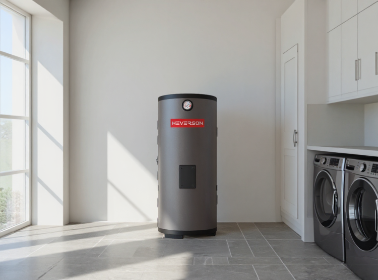 Zasobnik CWU HEVERSON HWT 100L z jedną wężownicą ze stali nierdzewnej – bojler do ciepłej wody użytkowej, wysoka jakość, energooszczędny podgrzewacz wody, zbiornik pionowy 100 litrów