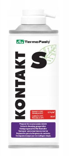 Spray do czyszczenia styków 400 ml ze szczoteczką AG Termopasty. Preparat do czyszczenia i konserwacji styków elektrycznych, złączy oraz elementów elektroniki. Środek poprawiający jakość połączeń elektrycznych.