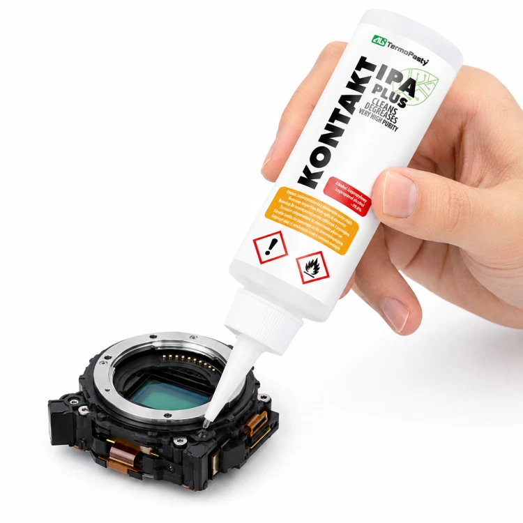 AG TermoPasty Kontakt IPA PLUS 100 ml w oliwiarce – alkohol izopropylowy 99,8% do precyzyjnego czyszczenia elektroniki, płytek PCB, złączy i optyki.