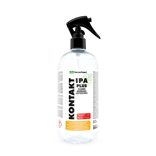 AG TermoPasty Kontakt IPA PLUS 500 ml ze spryskiwaczem – alkohol izopropylowy 99,9% do precyzyjnego czyszczenia, odtłuszczania i dezynfekcji elektroniki, płytek PCB oraz optyki.